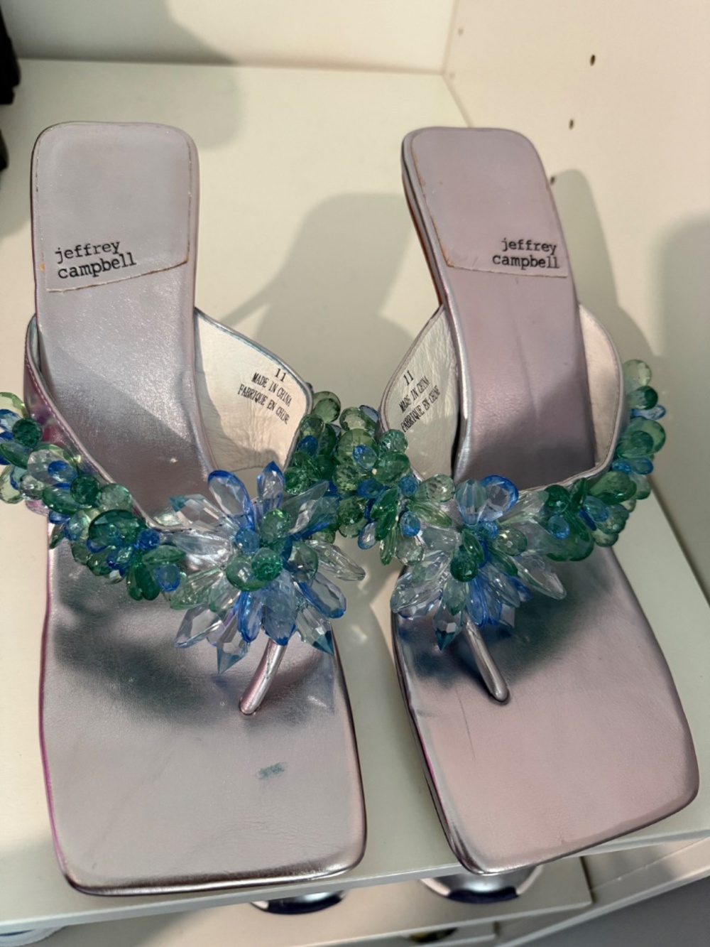 Jeffrey Campbell Beaded Floral Heels - Picture 2 of 4